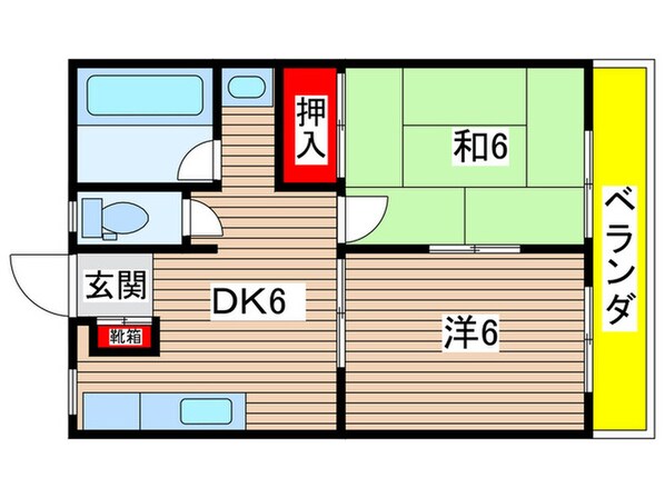 瀬戸川ハイツの物件間取画像